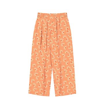 Pantalon de plage pour femmes - Imprimé Gerbera orange 2