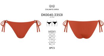 Braguitas de bikini acanaladas de cobertura standard: rojo carmesí 3