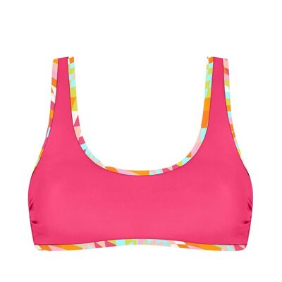 Top bikini con scollo quadrato-Anguria