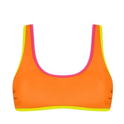 Top bikini scollo quadrato-Arancio Vitamina C