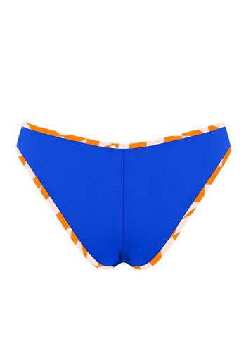 Bas de bikini brésilien avec bande contrastée-Bleu Marine 2