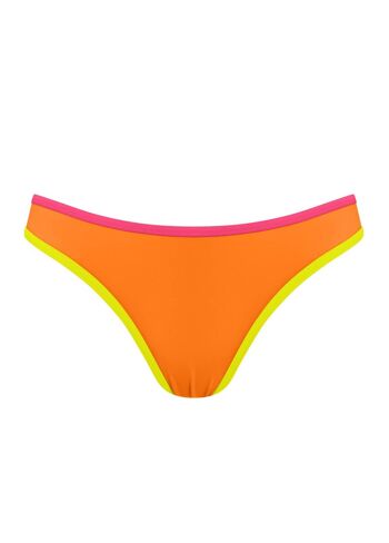 Bas de bikini avec bande contrastée-Orange Vitamine C 1