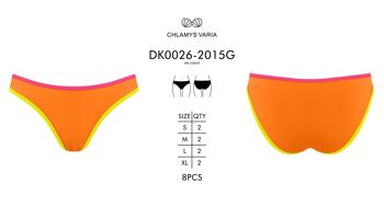Bas de bikini avec bande contrastée-Orange Vitamine C 3