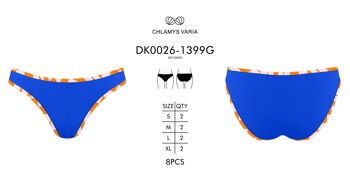 Bas de bikini avec bande contrastée-Bleu Marine 3