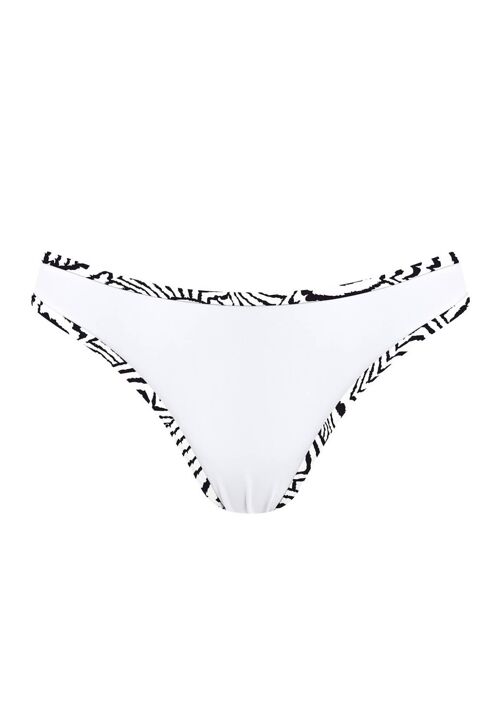 Bikini Bottom with contrast band-White