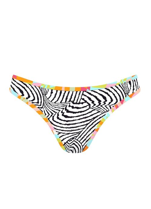 Bikini Bottom with contrast band-Zebra stripes