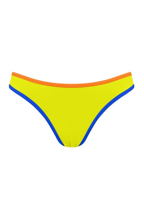 Bikini Bottom with contrast band-Lime