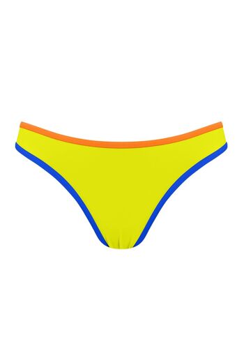 Bas de bikini avec bande contrastée-Lime 1