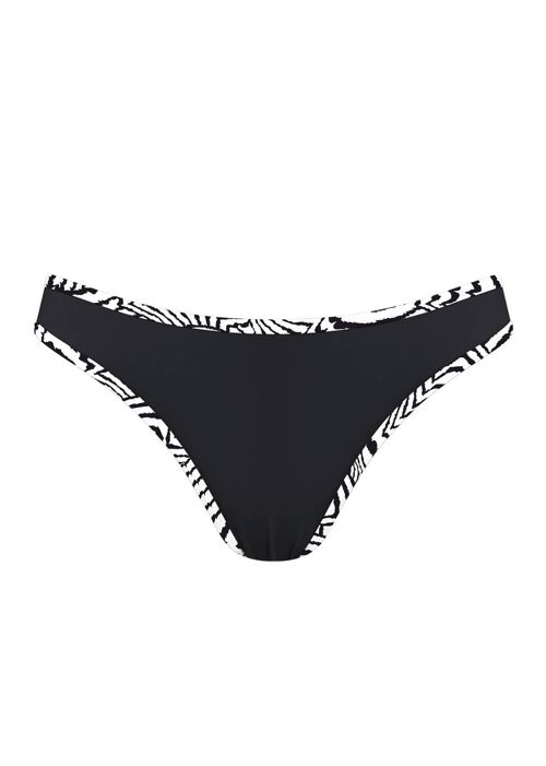 Bikini Bottom with contrast band-Black