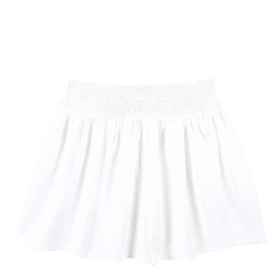 Pantaloncini da spiaggia da donna-Bianco