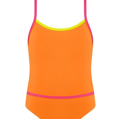 Badeanzug für Mädchen - Orange Vitamin C
