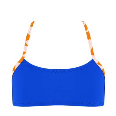 Top bikini da ragazza-blu navy