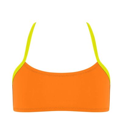 Bikinioberteil für Mädchen - Orange Vitamin C