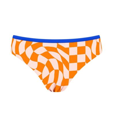 Girl´s Bikini Bottom-Orange Checkerboard