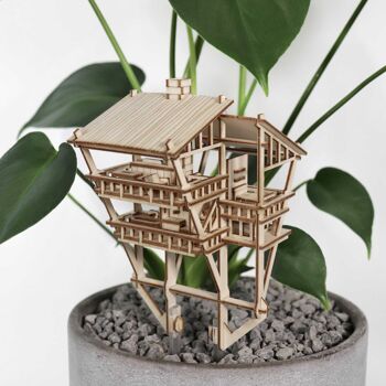 Petites cabanes dans les arbres, belvédère tropical, puzzle 3D en bois DIY 3