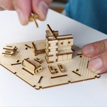 Tiny Treehouses Woodland Outpost, Puzzle 3D en bois DIY 3