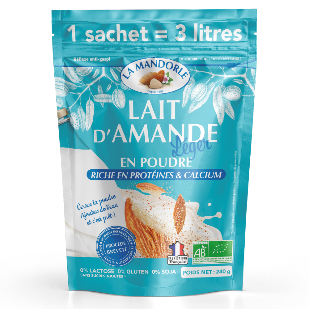 Leche de Almendras Light en polvo - 240g: 3L
