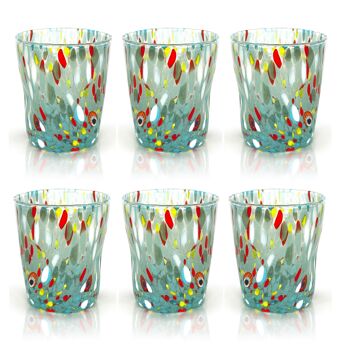 Goto Verres Goto en Verre Soufflé et Fait Main avec Murrine Murano - Les Couleurs de Murano - COLOMBINA Tumbler 350 ml. 5