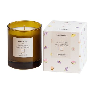 Perfume-free rapeseed wax candle