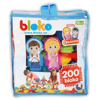 Sac zip 200 Bloko + 2 Figurines Pods Famille - Dès 12 mois - 503508 1