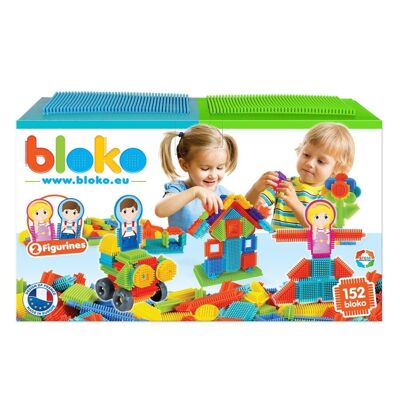 Caja de 152 Bloko + 2 soportes + 2 Figuras Family Pods - A partir de 12 meses - 503625