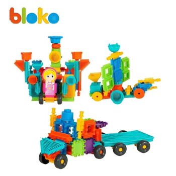 Boîte 152 Bloko + 2 supports + 2 Figurines Pods Famille - Dès 12 mois - 503625 2