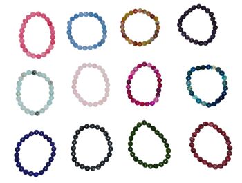 Bracelet de perles de pierre colorées 5