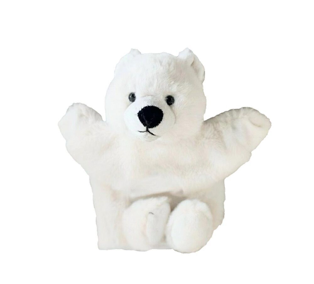 Orso polare burattino a mano