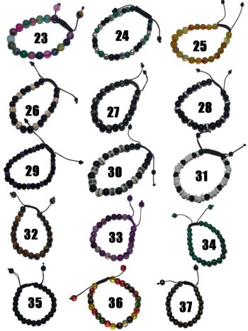 Bracelet de perles de pierre colorées 3