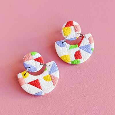 Geo-Geo Multicolor Geometric Earrings