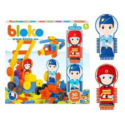 Box of 50 Bloko + 2 Rescue Pods Figurines - From 12 months - 503540
