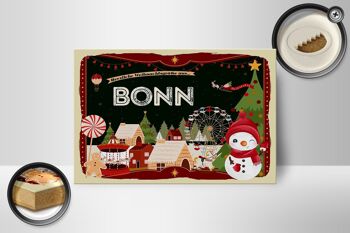 Panneau en bois Salutations de Noël de BONN Décoration cadeau 18x12 cm 2
