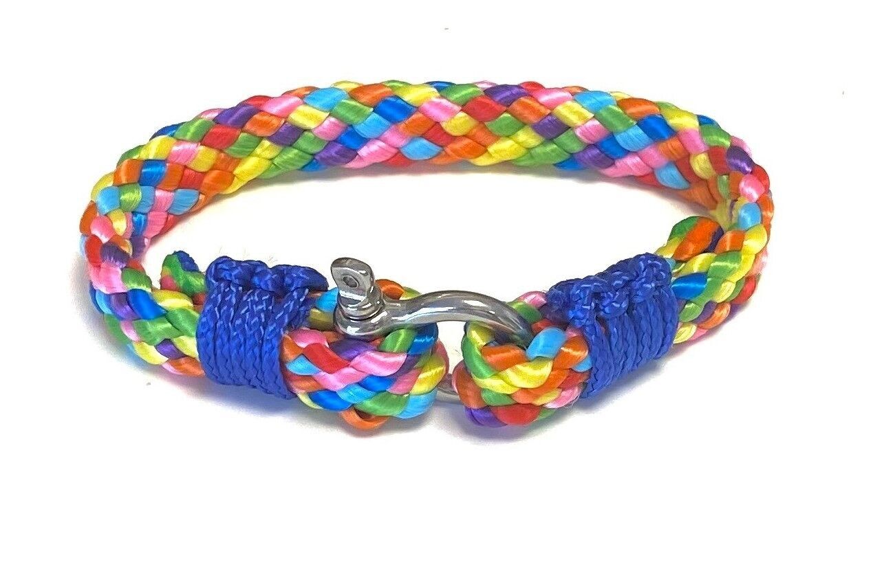 Regenbogenarmband aus Paracord für Herren