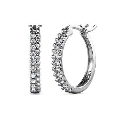 Adlai Earrings - Silver and Crystal
