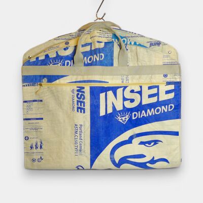 SUIT BAG | Environmentally friendly garment bag in beige-blue