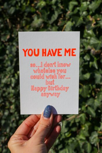 Carte postale Tu m'as … anniversaire quand même citation 2