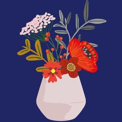 Postcard vase with flowers Hanneke