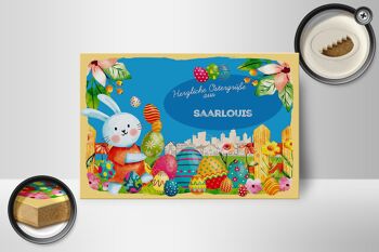 Panneau en bois Pâques Salutations de Pâques 18x12 cm SAARLOUIS décoration cadeau 2