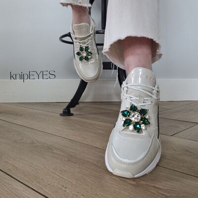 Shoeclips & Fashionclips Accessories Flower Green (per pair)