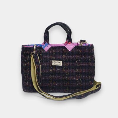 SAC ISOLDE | Sac à main durable en tissu tweed