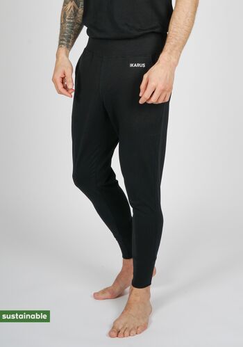 Pantalon de yoga NOIR en coton bio & modal 2