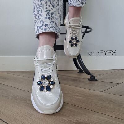 Clips chaussures & Accessoires Mode Clips Fleur Bleu (la paire)