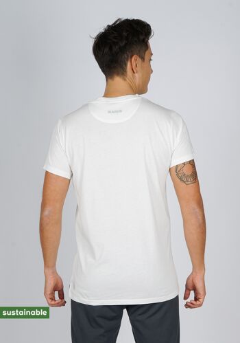 T-shirt de yoga en coton bio & modal (blanc, basique) 3
