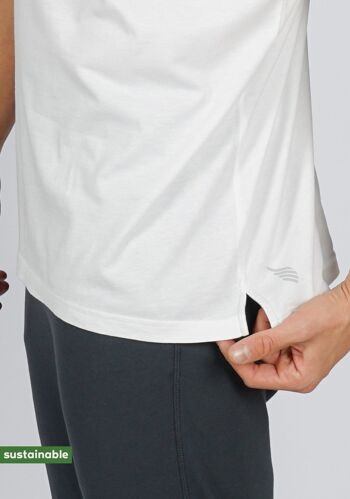 T-shirt de yoga en coton bio & modal (blanc, basique) 6