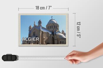 Panneau en bois voyage 18x12 cm Alger Algérie Basilique Notre-Dame 4