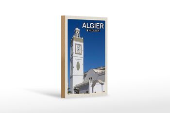 Panneau en bois voyage 12x18 cm Alger Algérie Mosquée El Jdid 1