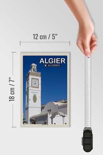 Panneau en bois voyage 12x18 cm Alger Algérie Mosquée El Jdid 4