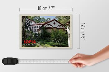 Panneau en bois voyage 18x12 cm Sofia Bulgarie Monastère Dragalevtsi 4