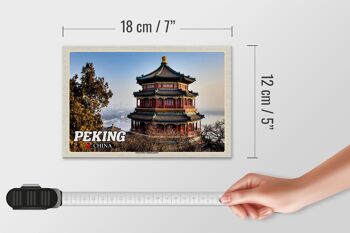 Panneau en bois voyage 18x12 cm Palais d'été impérial de Chine de Pékin 4