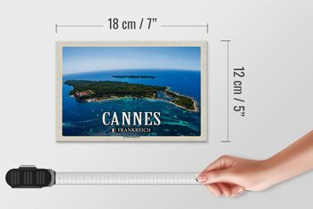 Panneau en bois voyage 18x12 cm Cannes France Ile Sainte-Marguerite 4